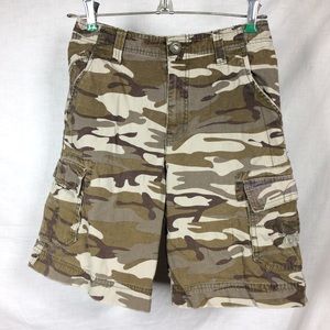 Gotcha Boys Green/Tan Camouflage Cargo Shorts